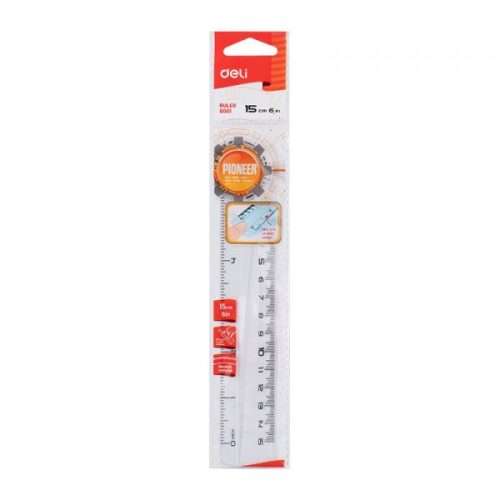 Vonalzó 15cm DELI PIONEER
