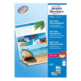 Fotópapír AVERY 2798 A/4 laser fényes 200 gr 100 íves