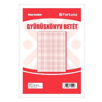   Gyűrűskönyv betét, A4, kockás, 4 lyukú, 50 lap, FORTUNA 
