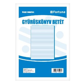  Gyűrűskönyv betét, A4, vonalas, 4 lyukú, 50 lap, FORTUNA