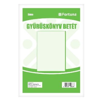 Gyűrűskönyv betét, A4, sima, 4 lyukú, 50 lap, FORTUNA