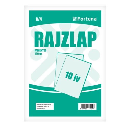 Rajzlap famentes FORTUNA A4 120 gr 10 ív/csomag