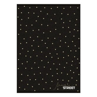 Füzet, tűzött, A5, kockás, 54 lap, STREET, Black&Gold