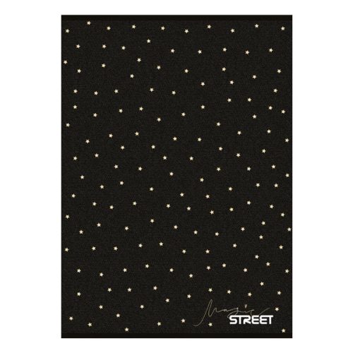 Füzet, tűzött, A5, kockás, 54 lap, STREET, Black&Gold