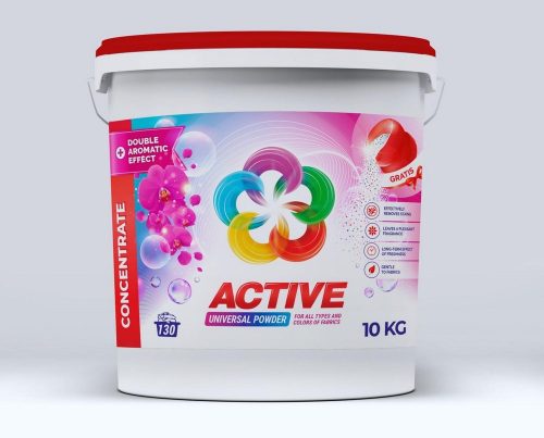 Mosópor, vödrös, 10 kg, Active