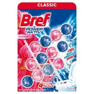   WC frissítő golyó, 3x50g, flower, Bref Power Aktiv Prémium