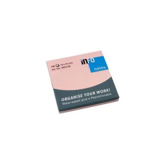   Öntapadós jegyzet GLOBAL Notes 5654-02 75x75mm pasztell pink 100 lap/tömb