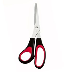   Olló, irodai, 21 cm, balkezes, gumifogós,  WEDO 976-81, fekete