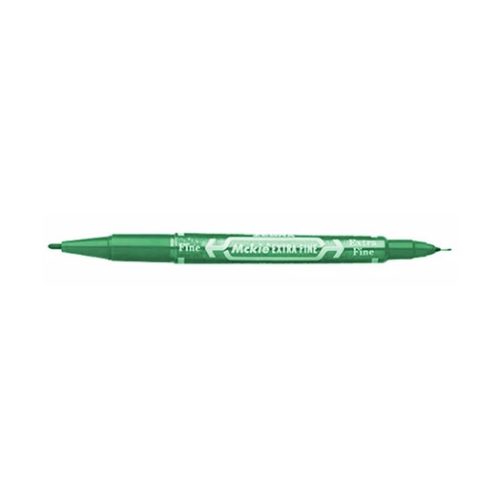 Alkoholos marker, 0,5/1,0 mm, kétvégű, ZEBRA Mckie Extra Fine, zöld