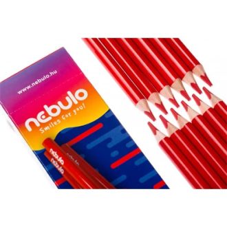 Színes ceruza, NEBULO, háromszögletű, jumbo, piros