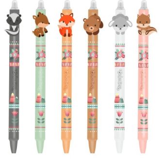   Nyomógombos radírozható toll Colorino School Little Foxes 