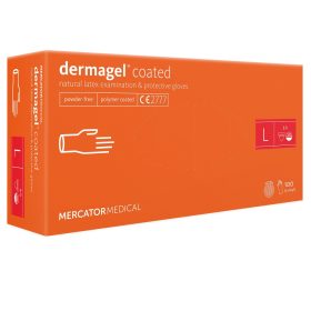 Gumikesztyű, dermagel, púdermentes, 100 db, L, Mercator