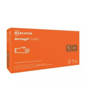 Gumikesztyű, dermagel, púdermentes, 100 db, XL, Mercator
