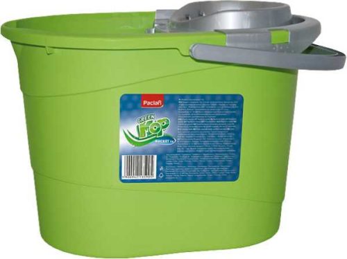 Felmosóvödör, csavarókosárral, 13 l, Green Mop, Paclan