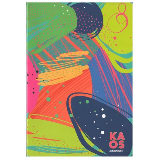 Füzet, tűzött, A4, kockás, 50 lap, BLASETTI Kaos