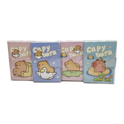 Notesz – A6, Capybara mintás, tépőzáras, többféle