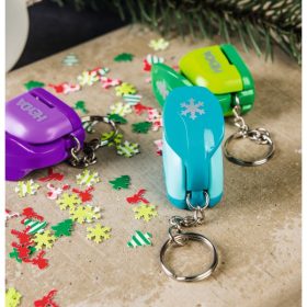 Formalyukasztó, 10 mm, kulcstartó KARÁCSONYI minták