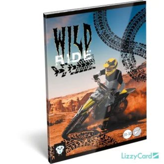 Lizzy Card motor mintás tűzött füzet A/5, 32 lap KOCKÁS