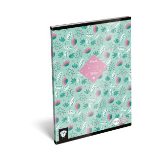   Füzet, tűzött, A5, vonalas, 32 lap, 4-8. osztály, LIZZY CARD, Kis bagoly, Flower Green, 21-32