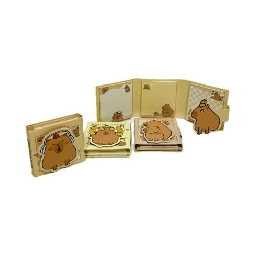 Notesz capybara mini 58x62mm többféle, tépőzáras, 3részes
