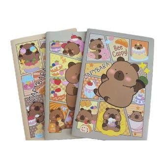 Capybara a5 vonalas mintás füzet