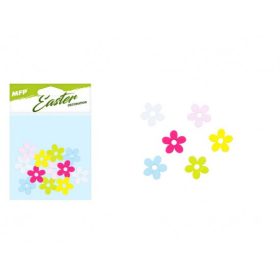 Dekoráció, virágocskák 2cm 12db vegyes szinek