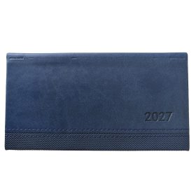 Zsebnaptár Alisca fekvő fehér lapos, kék 2027