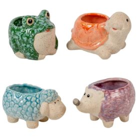 Állatfigurás ker. kaspó M8x10cm