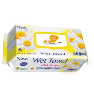 Nedves törlőkendő 100db Aqua Soft Kamilla