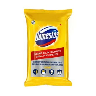 Nedves törlőkendő, 60 db, DOMESTOS, citrus