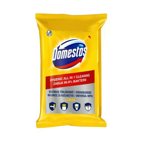 Nedves törlőkendő, 60 db, DOMESTOS, citrus