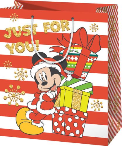 Ajándéktasak, karácsonyi Mickey egér, V4 árkód  267*137*330