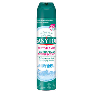 Fertőtlenítő légfrissítő, 300 ml, hegyi levegő illat, SANYTOL