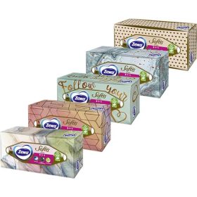 Papírzsebkendő, dobozos, 80 lap, 4 réteg, Zewa Softis