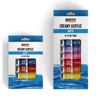 Krémes akrilfesték matt szett 10x16ml