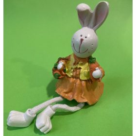 Kerámia lógólábú nyuszi, 10,4cm