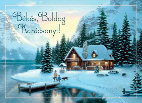 Képeslap, karácsony, téli táj, Cardex, C árkód
