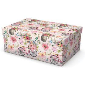 Díszdoboz, CSO752, 24x16x9cm, Kerékpár-virág