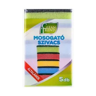 Mosogatószivacs, 5db, Clean Trend