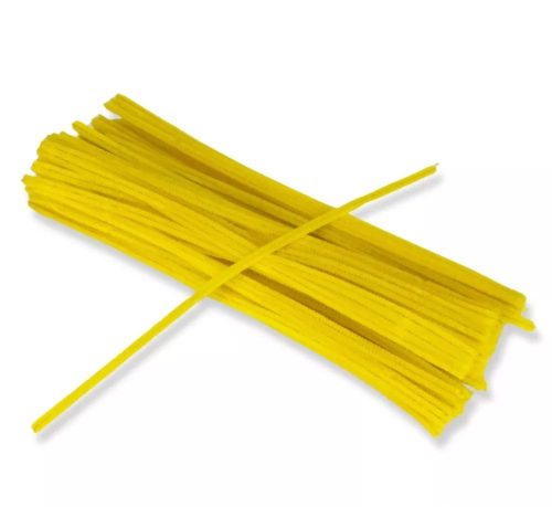 Zsenília drót 30 cm citromsárga