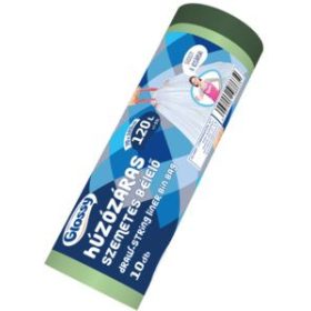 Szemeteszsák, húzózáras, 120 l, 10 db, Glossy