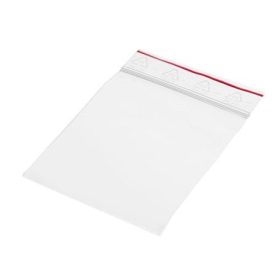 Simítózáras tasak, átlátszó, 18x25cm
