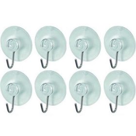 Akasztó műanyag/fém tapadókorongos, 8DB