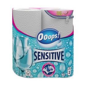 Kéztörlő, 50 lap, 2 db, Ooops Sensitive