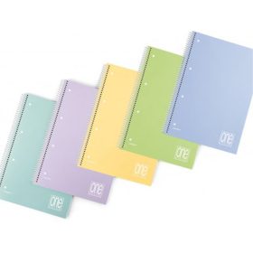   Spirálfüzet BLASETTI One Color Pastel A/5 80g 80lap perforált lyukasztott PP borító kockás