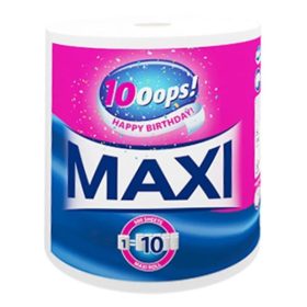   Kéztörlő tekercses háztartási OOOPS! Maxi 2 rétegű 500 lapos 1 tekercs