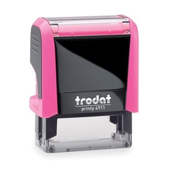   Bélyegző, TRODAT Printy 4911, neon rózsaszín ház, fekete párnával