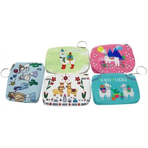 Pénztárca - cipzáros - lámás - 10 x 8 cm