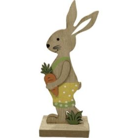 Nyuszifiú talpas 20cm fából