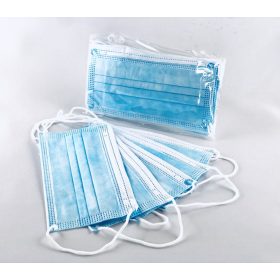 Arcmaszk, eldobható, 3 rétegű, kék, 10 db, Fuijan